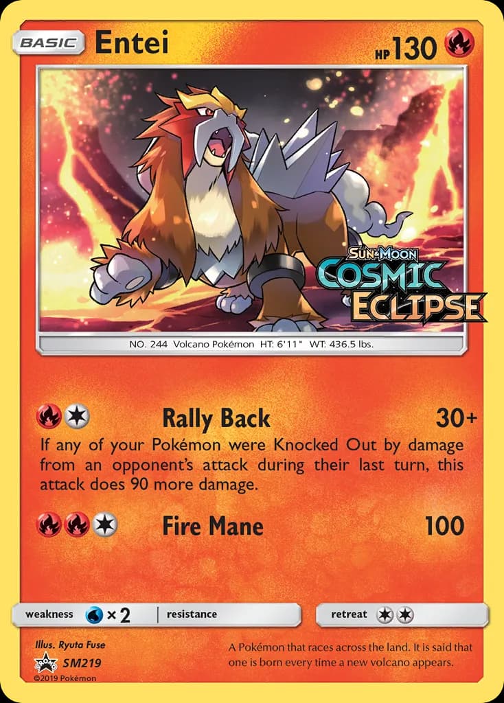 SM Black Star Promos Entei card front, SM219
