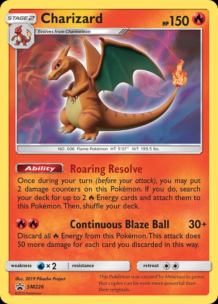 SM Black Star Promos Charizard holo promo card front, SM226