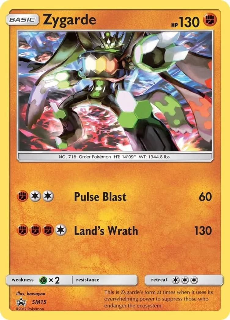 Zygarde card front, SM Black Star Promos SM15