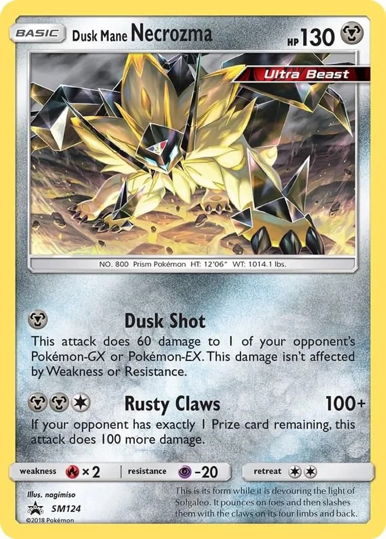 Dusk Mane Necrozma card front, SM Black Star Promos SM124