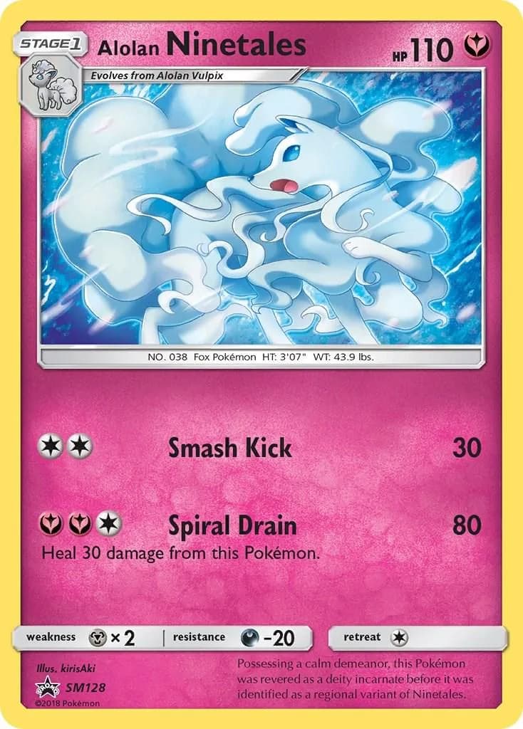 SM Black Star Promos Alolan Ninetales card front, SM128