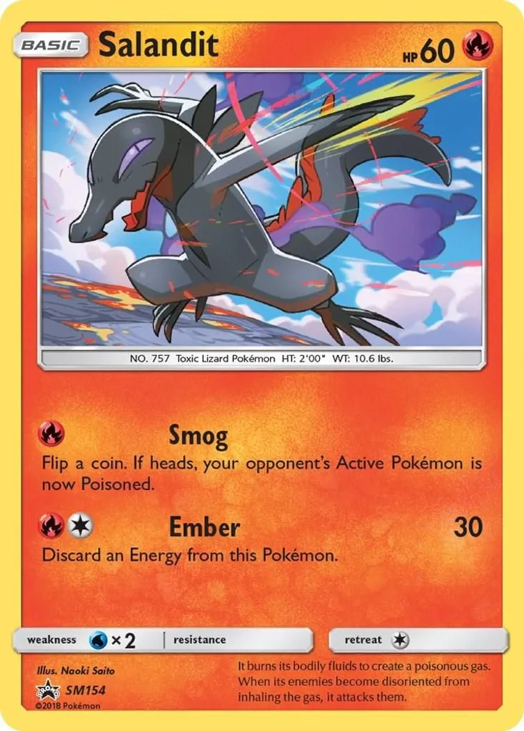 Salandit card front, SM Black Star Promos SM154