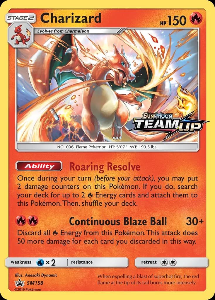 SM Black Star Promos Charizard card front, SM158
