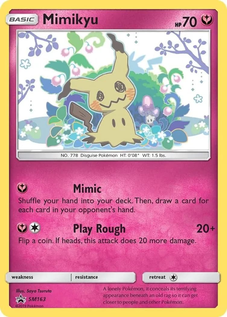 Mimikyu card front, SM Black Star Promos SM163