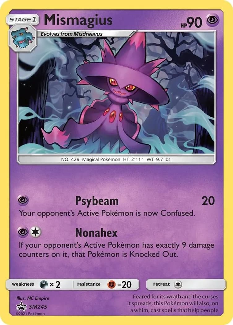 Mismagius card front, SM Black Star Promos SM245