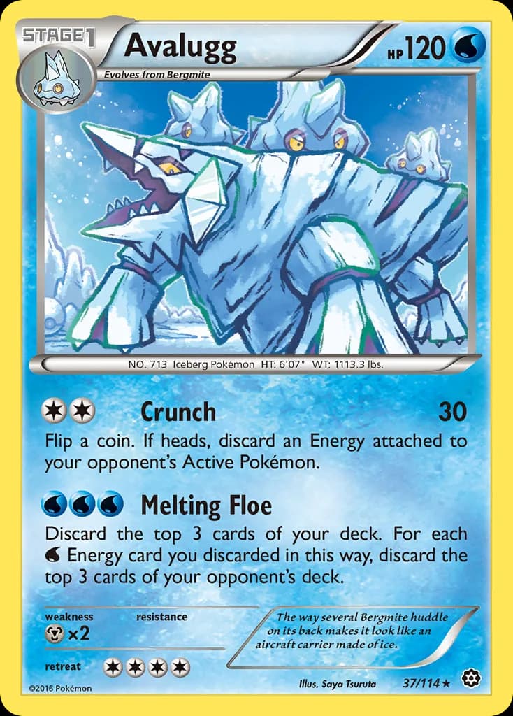 Steam Siege Avalugg card front, 37/114