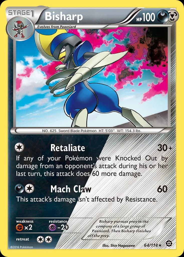 Steam Siege Bisharp card front, 64/114