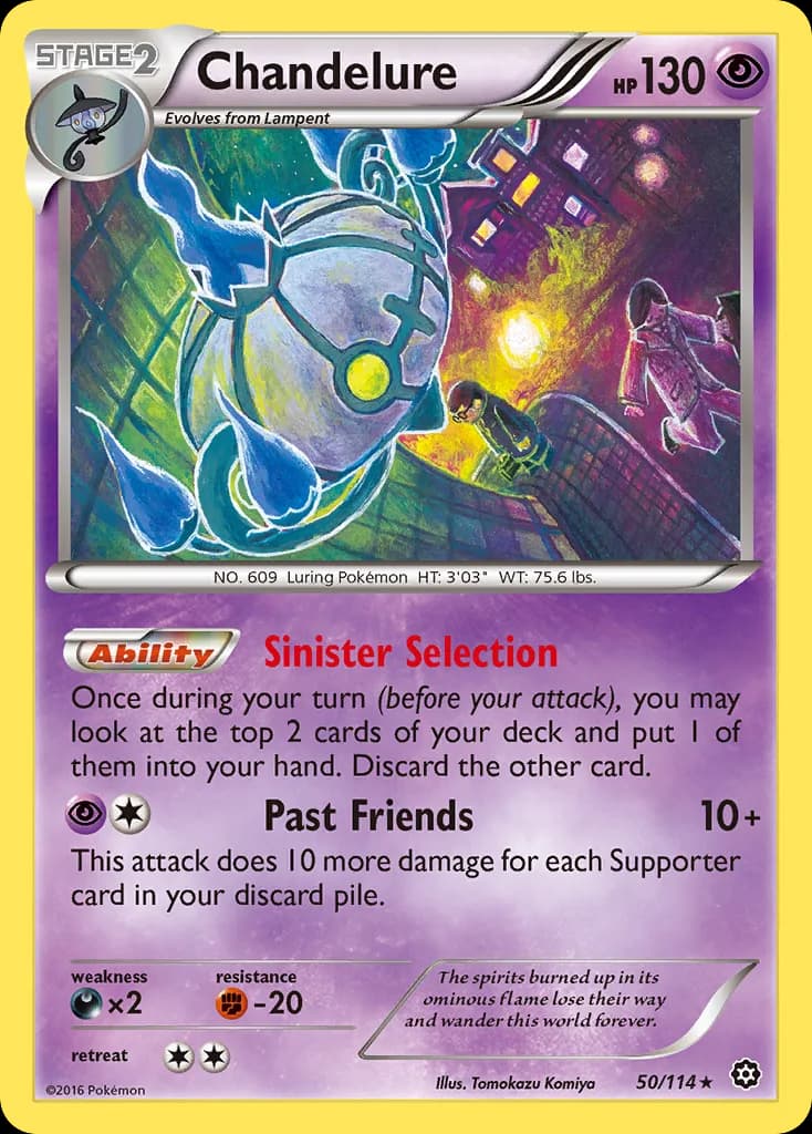 Chandelure card front, Steam Siege 50/114