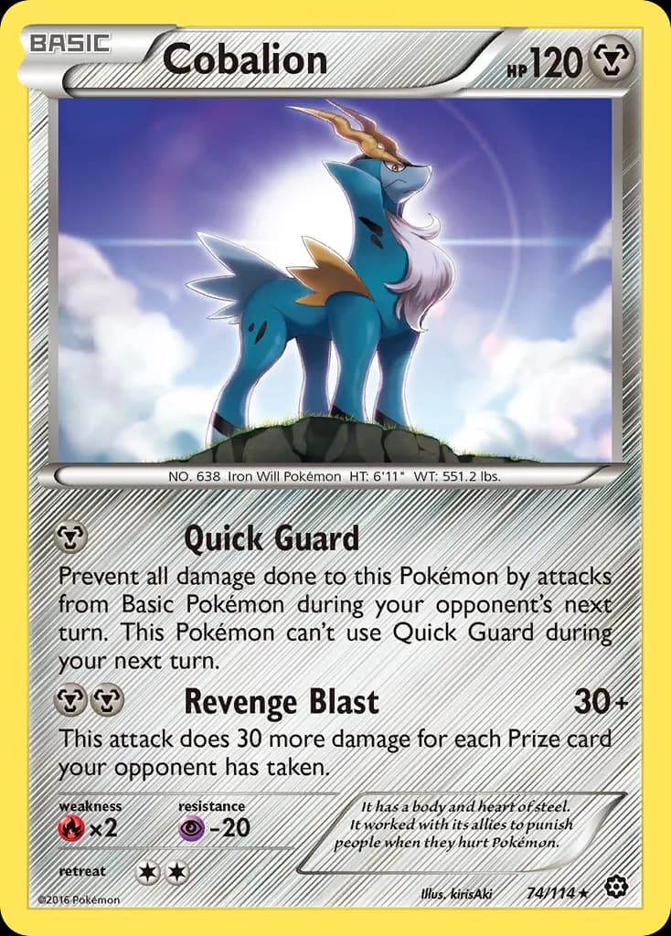 Steam Siege Cobalion card front, 74/114
