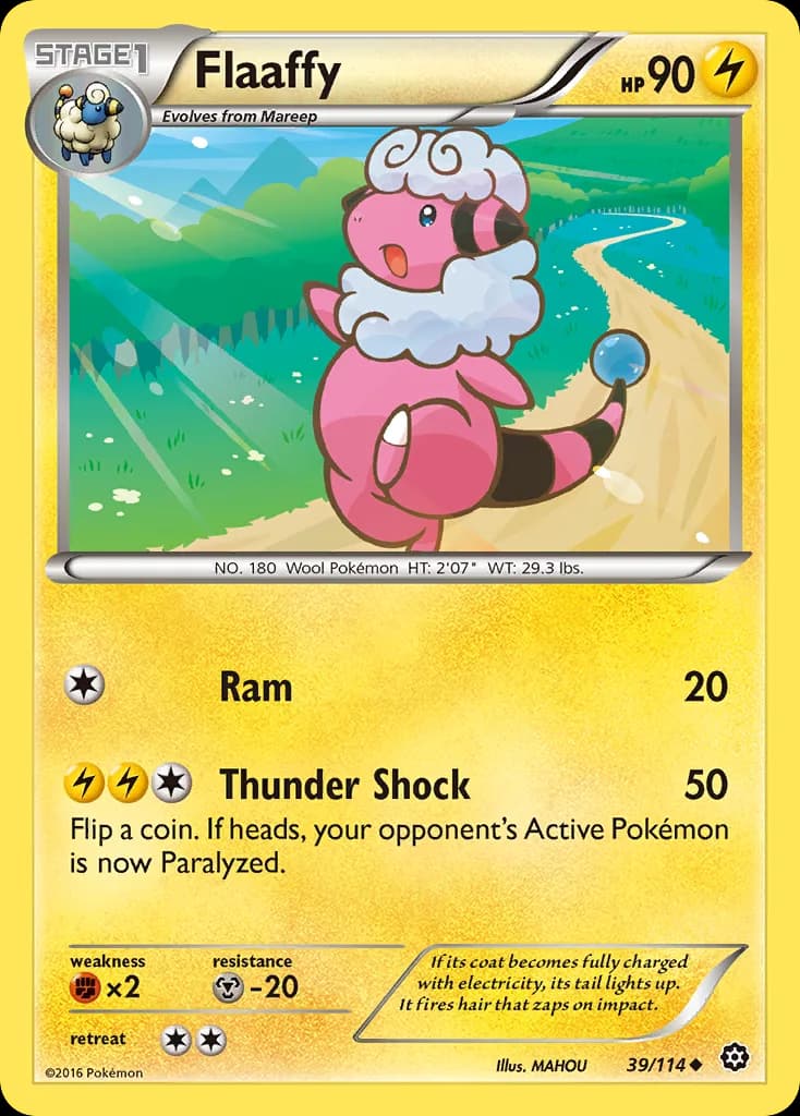 Steam Siege Flaaffy card front, 39/114