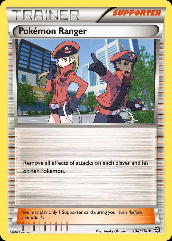 Steam Siege Pokémon Ranger card front, 104/114