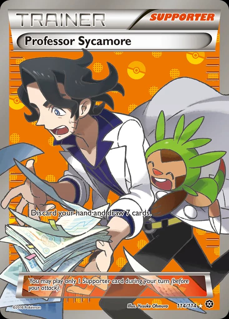 Steam Siege Professor Sycamore card front, 114/114