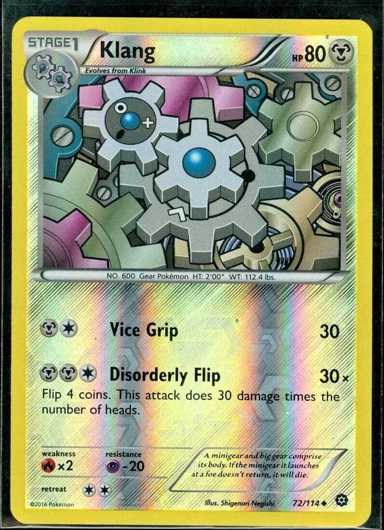 Klang reverse holo card front, Steam Siege 72/114