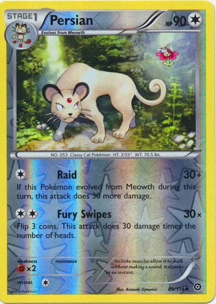 Persian reverse holo card front, Steam Siege 89/114