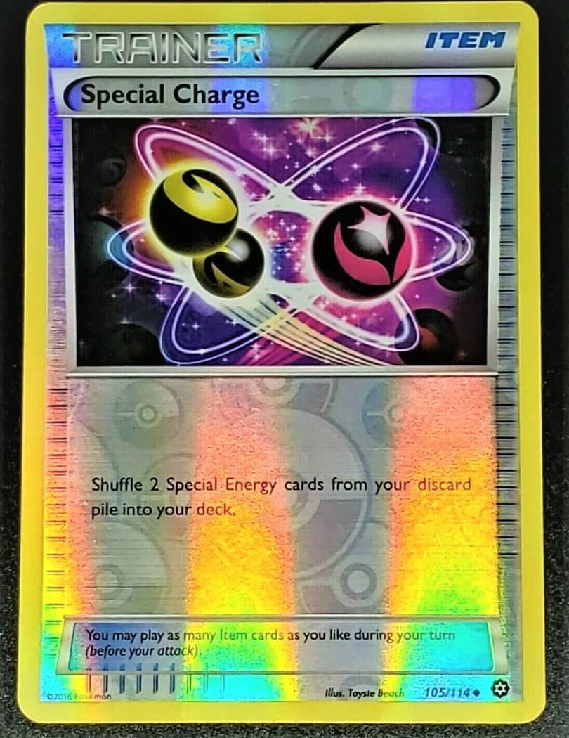 Special Charge reverse holo card front, Steam Siege 105/114