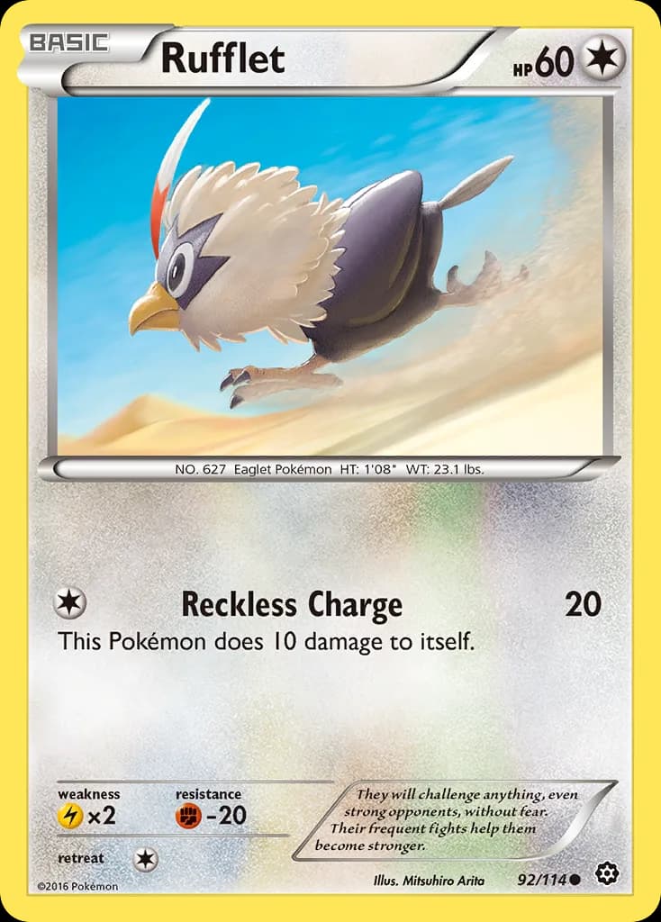Steam Siege Rufflet card front, 92/114