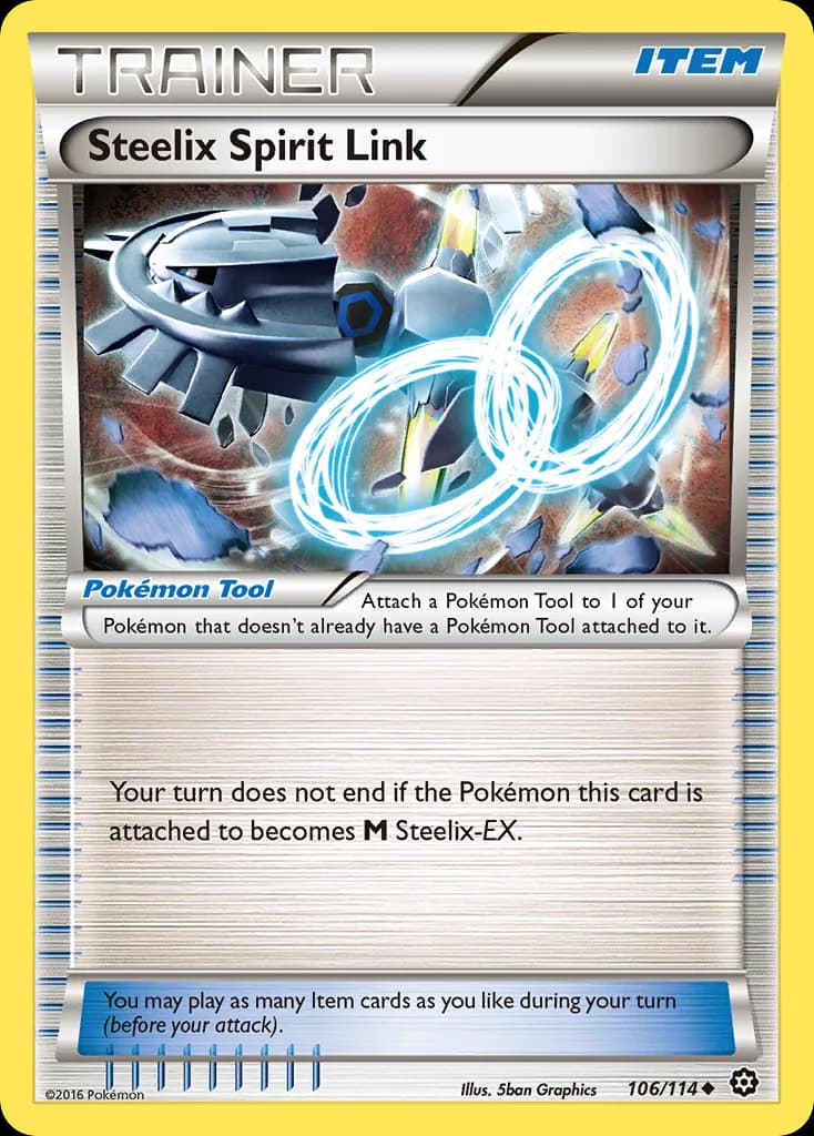 Steam Siege Steelix Spirit Link card front, 106/114