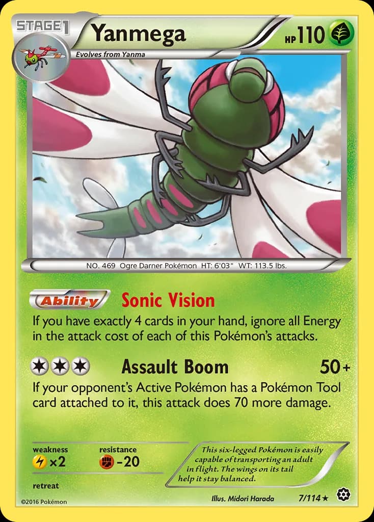 Steam Siege Yanmega card front, 7/114