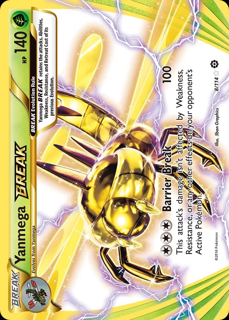 Steam Siege Yanmega BREAK card front, 8/114