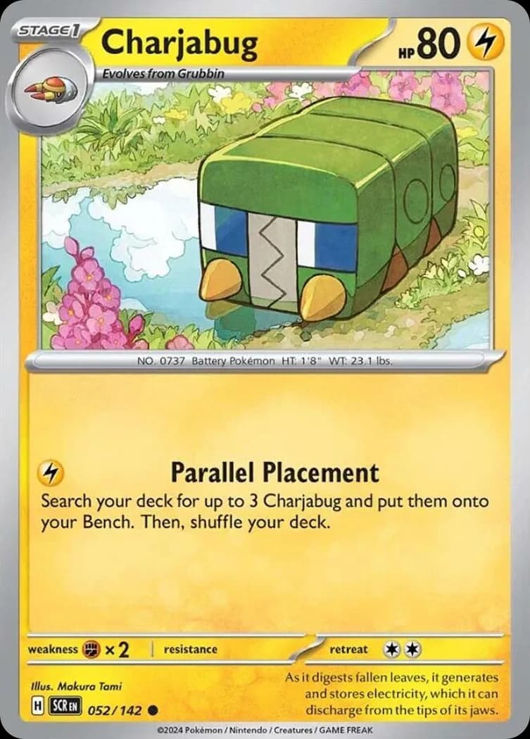 Stellar Crown Charjabug card front, 52/142