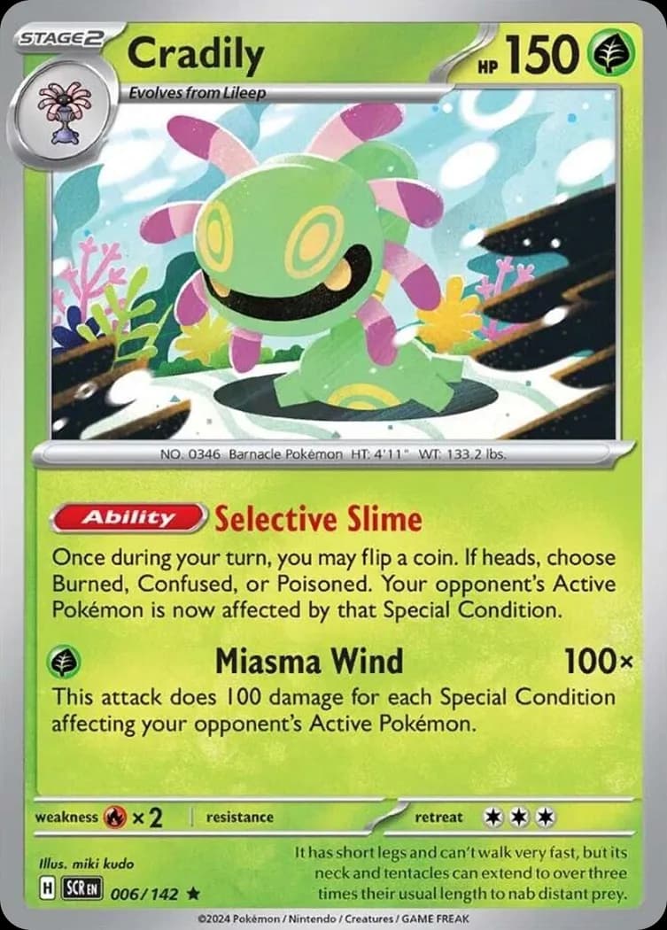 Stellar Crown Cradily card front, 6/142
