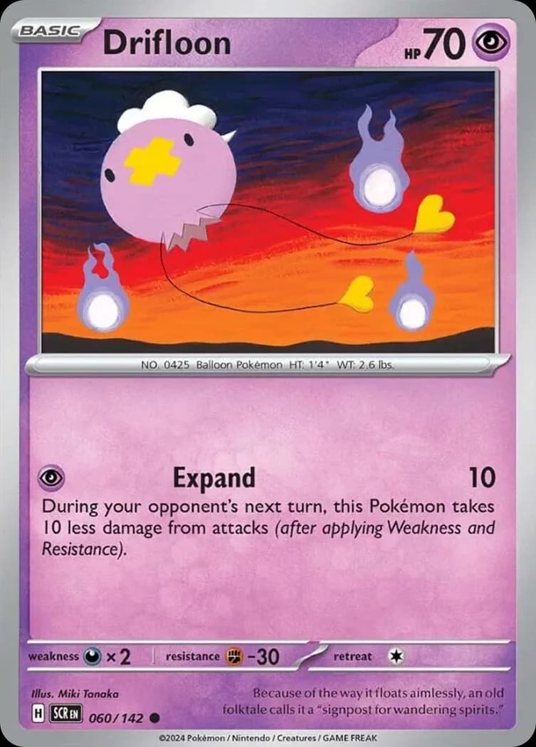 Stellar Crown Drifloon card front, 60/142