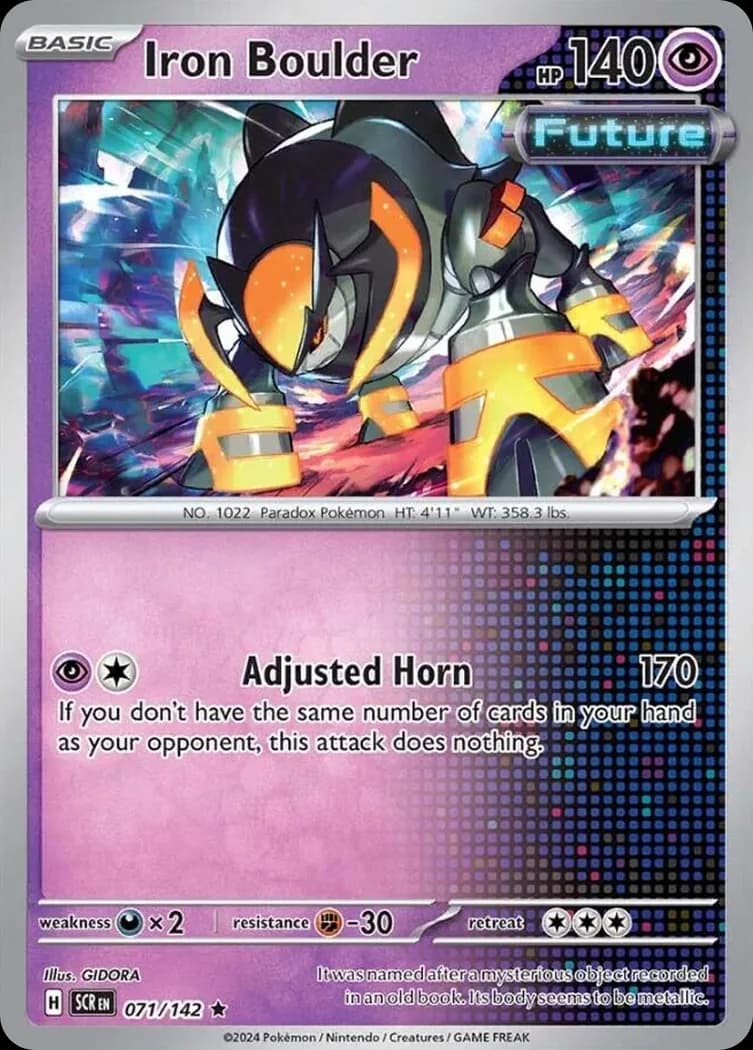 Stellar Crown Iron Boulder card front, 71/142