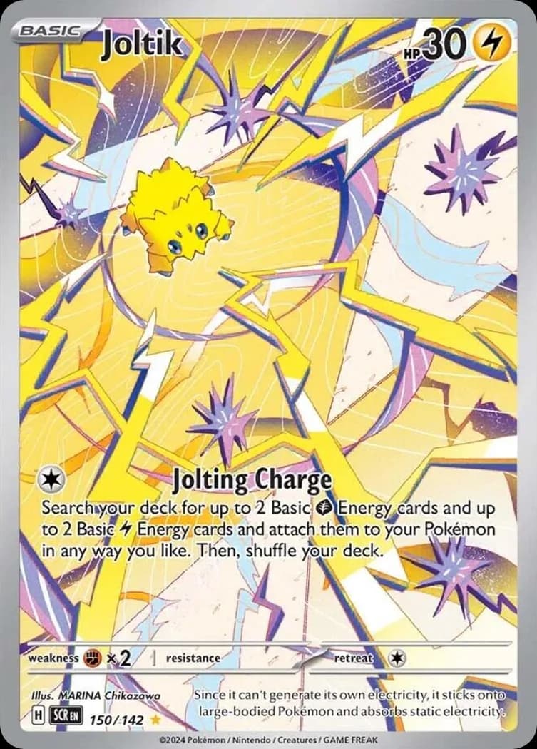 Stellar Crown Joltik card front, 150/142
