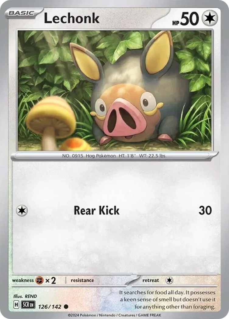 Stellar Crown Lechonk card front, 126/142