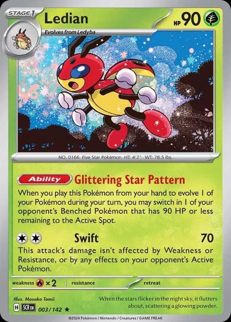 Stellar Crown Ledian card front, 3/142