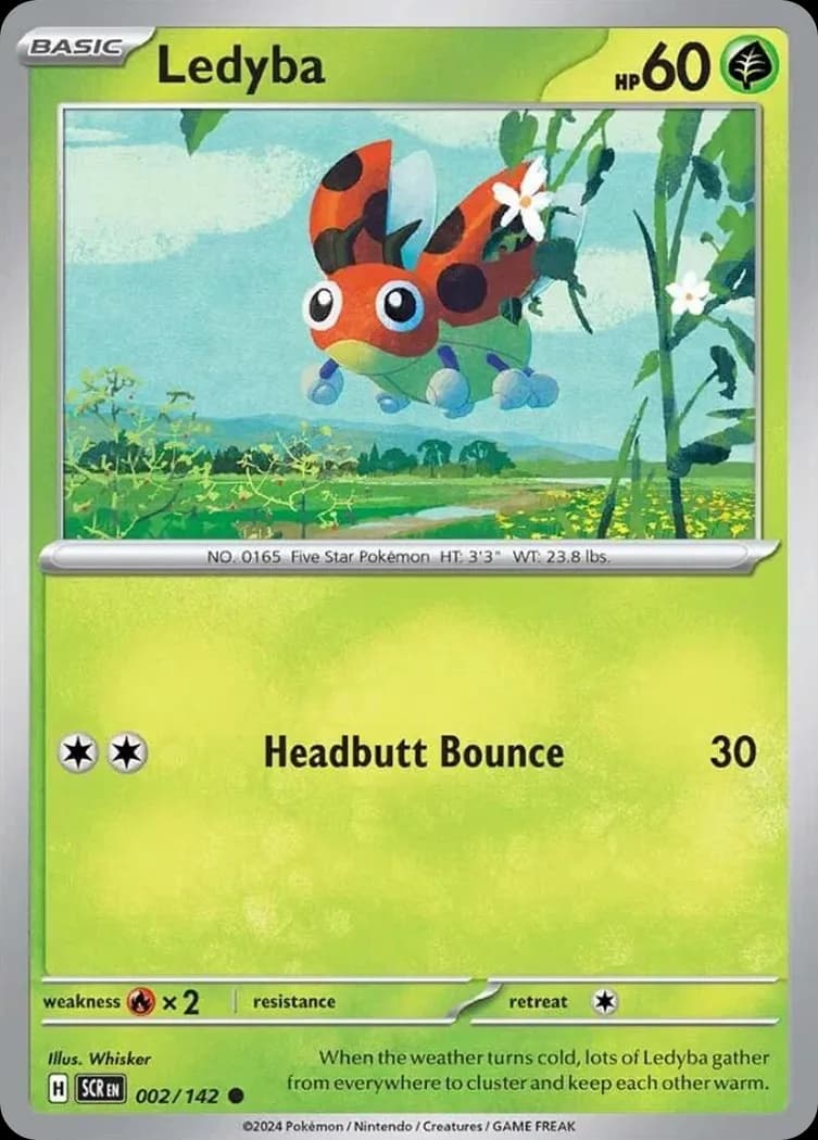 Stellar Crown Ledyba card front, 2/142