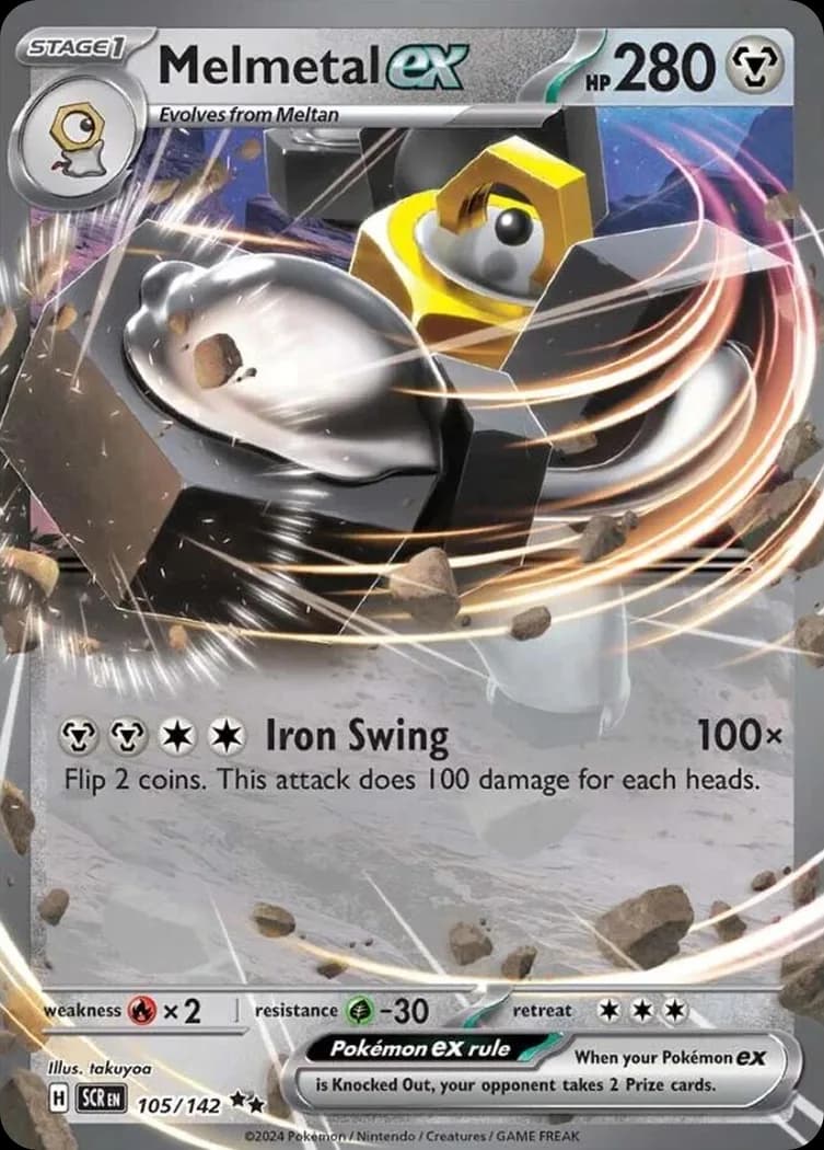 Stellar Crown Melmetal ex card front, 105/142
