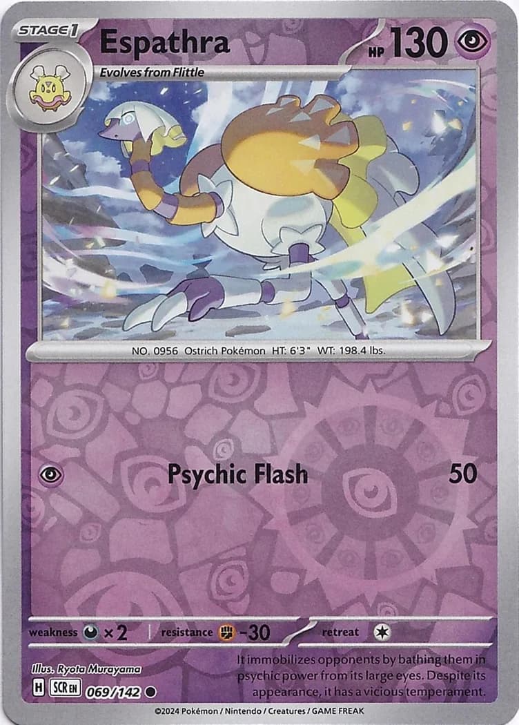 Espathra reverse holo card front, Stellar Crown 69/142