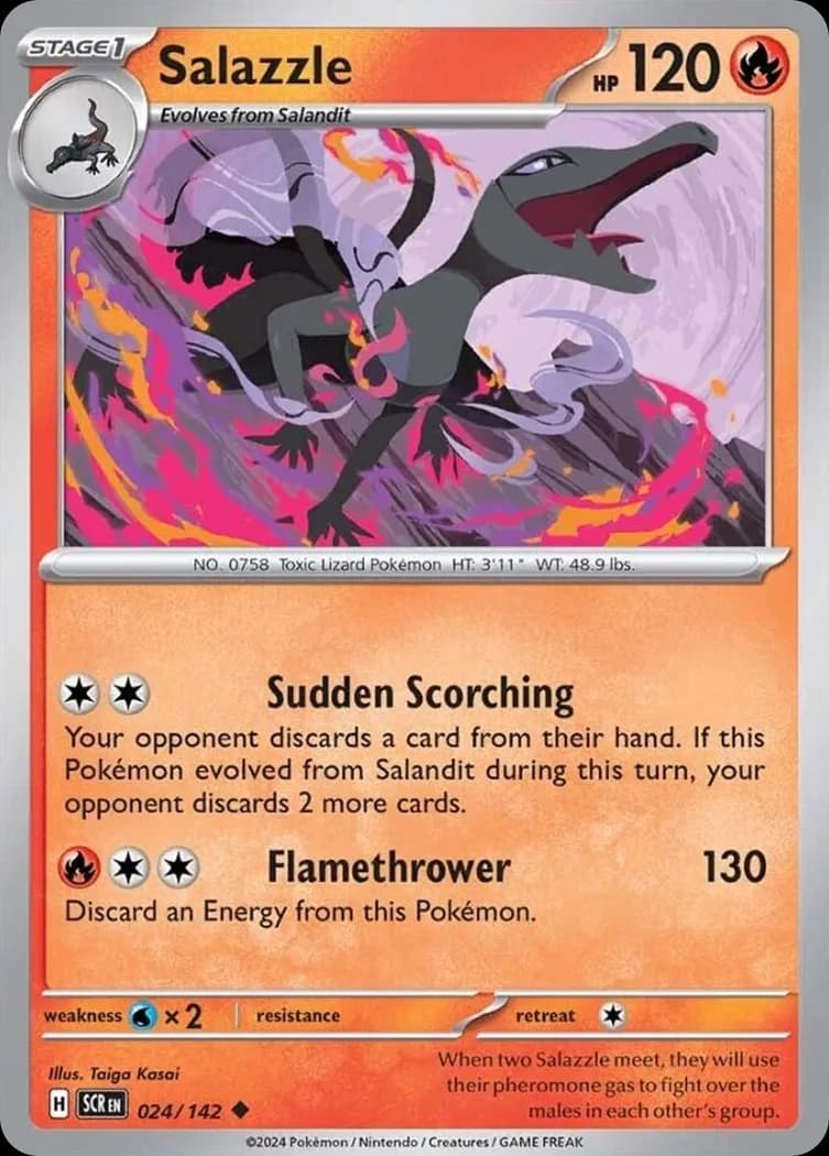 Stellar Crown Salazzle card front, 24/142