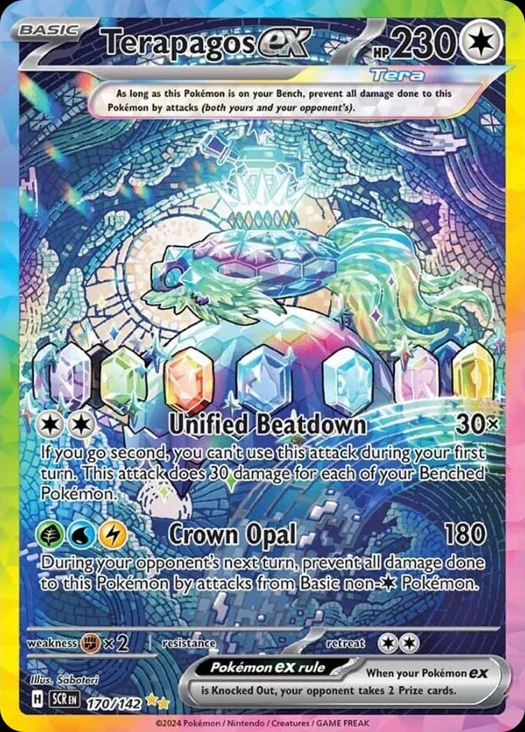 Stellar Crown Terapagos ex card front, 170/142