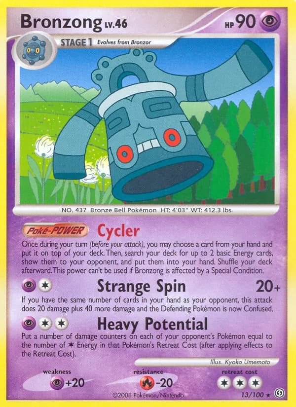 Stormfront Bronzong card front, 13/100