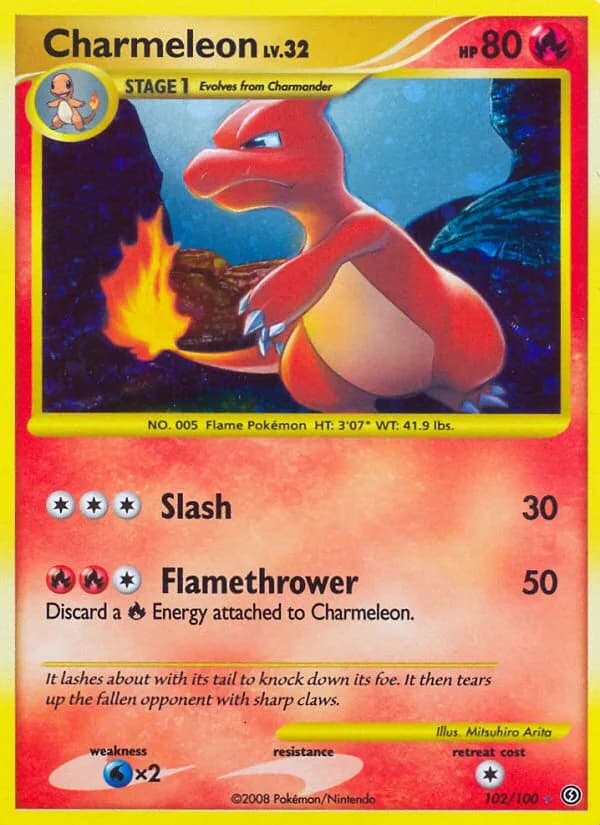 Stormfront Charmeleon card front, 102/100