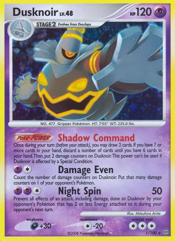 Stormfront Dusknoir card front, 1/100