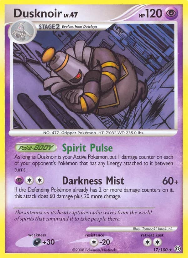 Stormfront Dusknoir card front, 17/100