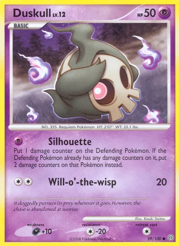 Stormfront Duskull card front, 59/100