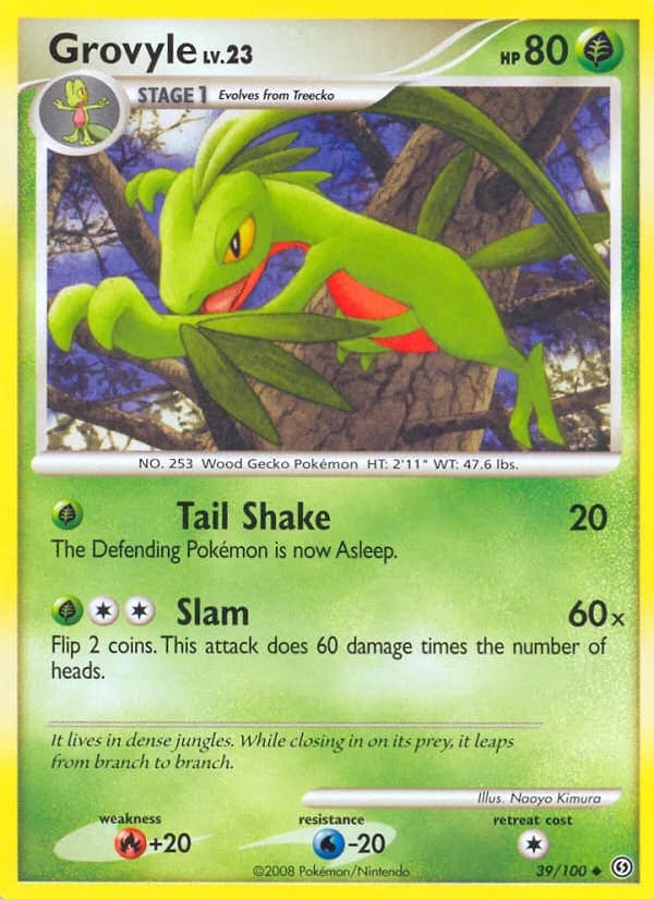 Stormfront Grovyle card front, 39/100