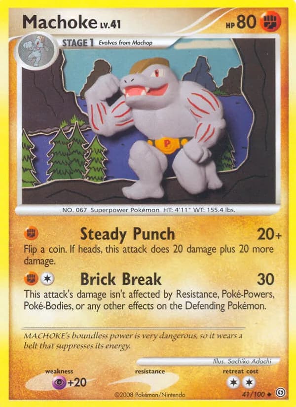 Stormfront Machoke card front, 41/100