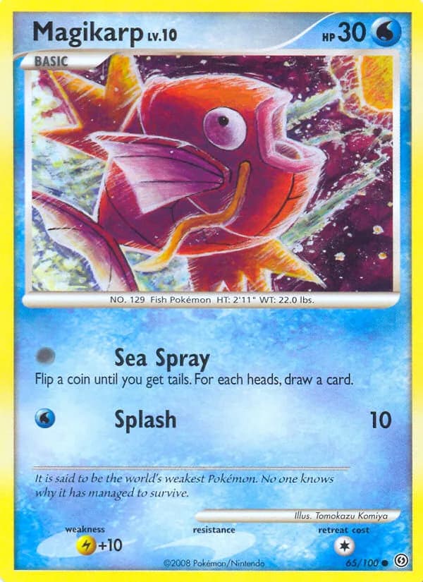 Stormfront Magikarp card front, 65/100