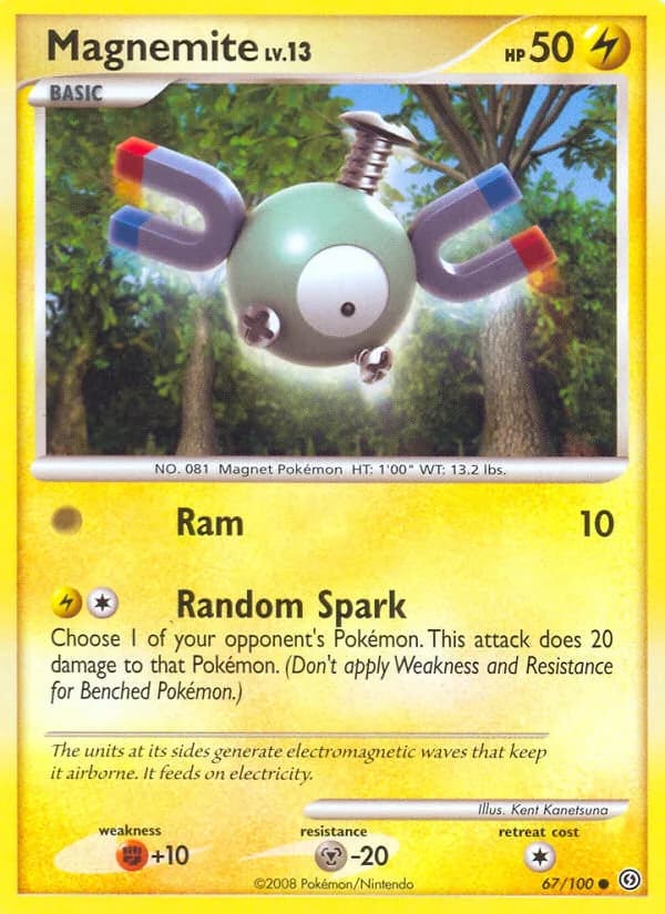 Stormfront Magnemite card front, 67/100