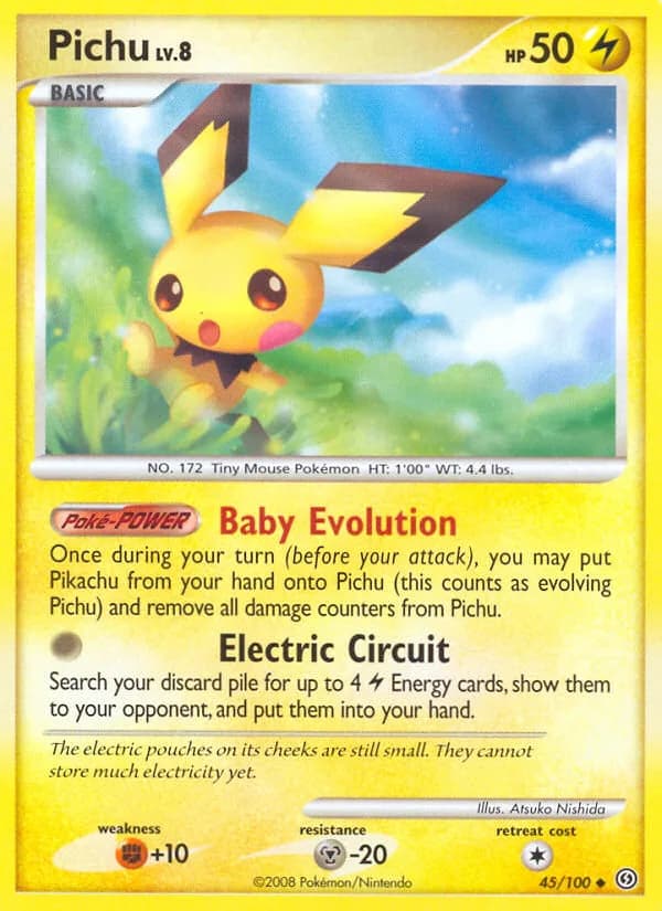 Pichu card front, Stormfront 45/100
