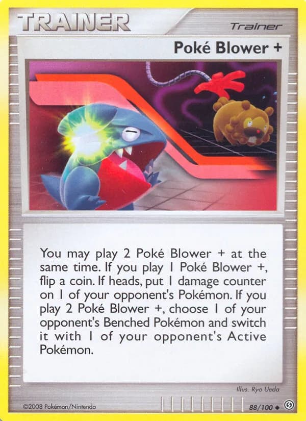 Stormfront Poké Blower + card front, 88/100