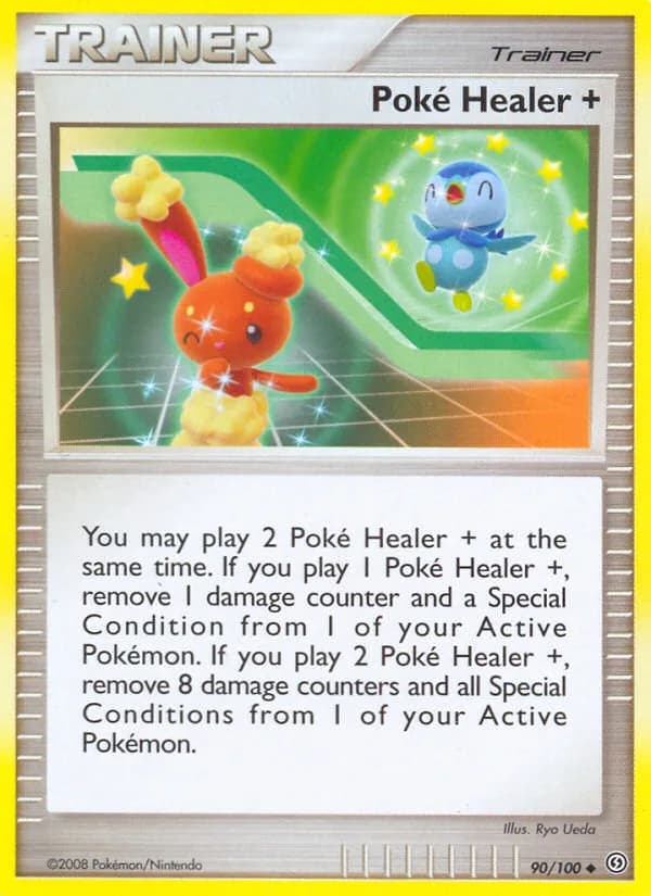 Stormfront Poké Healer + card front, 90/100
