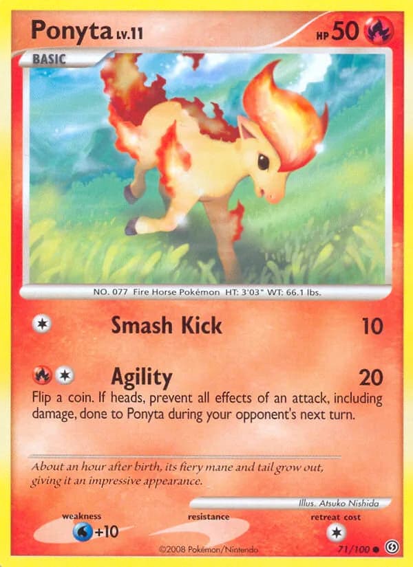 Stormfront Ponyta card front, 71/100