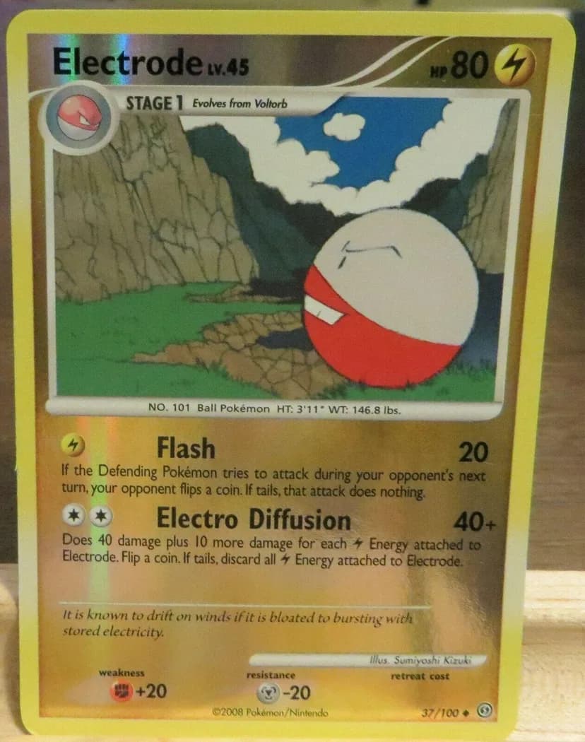Electrode reverse holo card front, Stormfront 37/100