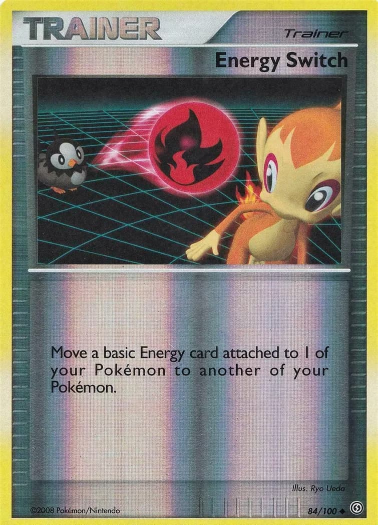 Energy Switch reverse holo card front, Stormfront 84/100